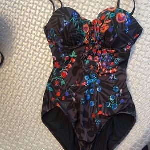 Gottex floral one piece bathing suit